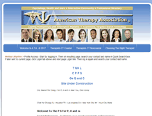 Tablet Screenshot of americantherapyassociation.org